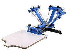 Load image into Gallery viewer, SHZOND Screen Printing Press 4 Color 1 Station Silk Screen Printing Machine 21.7" x 17.7" Removable Pallet Screen Printing Machine Press for T-Shirt DIY Printing