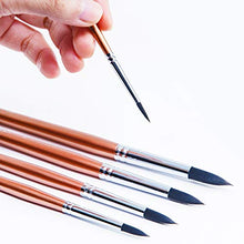 Load image into Gallery viewer, Transon Round Watercolor Detail Paint Brushes Goat Hair 8pcs for Watercolors,Acrylics,Inks,Gouache,Oil and Tempera