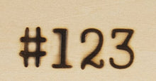 Load image into Gallery viewer, Walnut Hollow Hotstamps Number and Symbol 24 Piece Set for Branding and Personalization on Wood and Leather