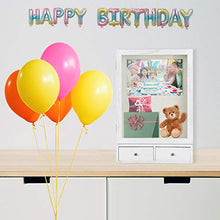 Load image into Gallery viewer, BONKON Shadow Box Frame 11x14 Shadow Box Display Case with 2 Drawers and Linen Back for Memorabilia, Photos, Deep Shadow Box Picture Frame (Vintage White)