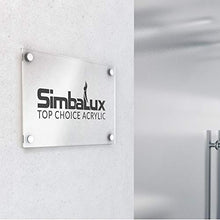 Load image into Gallery viewer, SimbaLux Acrylic Sheet Clear Cast Plexiglass 12” x 12” Square Panel 1/8” Thick (3mm) Pack of 2 Transparent Plastic Plexi Glass Board with Protective Paper for Signs, DIY Display Projects, Craft