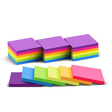 Load image into Gallery viewer, (24 Pack) Sticky Notes 3x3 in Post Bright Stickies Colorful Super Sticking Power Memo Pads, Strong Adhesive, 74 Sheets/pad