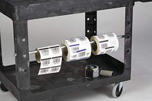 Load image into Gallery viewer, Rubbermaid Commercial Products 2-Shelf Utility/Service Cart, Medium, Lipped Shelves, Ergonomic Handle, 500 Lbs. Capacity, For Warehouse/Garage/Cleaning/Manufacturing (Fg452088Bla)