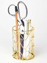 Load image into Gallery viewer, U Brands Pencil Cup, Wire Metal, Gold - 897U06-24, 4.13" H, 3.11" D