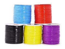 Load image into Gallery viewer, Mandala Crafts Plastic Lacing Cord Kit for Key Chains, Bracelets, Necklaces, Lanyards, Jewelry Making Rainbow 1.5mm