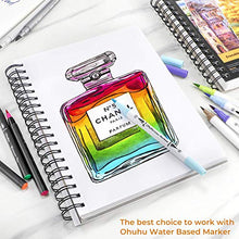 Load image into Gallery viewer, Mix Media Pad, Ohuhu 10"×7.6" Mixed Media Art Sketchbook, 120 LB/200 GSM Heavyweight Papers 62 Sheets/124 Pages, Spiral Bound Mixed Media Paper Pad for Acrylic, Watercolor, Painting