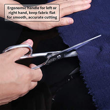 Load image into Gallery viewer, Newness Fabric Scissors, Heavy Duty All Metal Stainless Steel Craft Scissors, Multi-Purpose Professional Sharp Shears for Tailor Dressmaker Craft Cutting Cloth Leather Canvas Denim Paper, 7.24 Inch