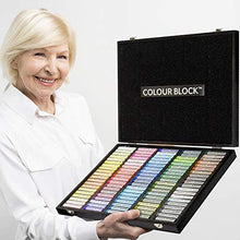 Load image into Gallery viewer, COLOUR BLOCK 100pc Soft Pastel Art Set in Wooden Case I Artist Grade Square Chalk Pastels I suitable for Beginners, Students, Experienced Artists For Homes or Art Class