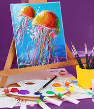 Load image into Gallery viewer, Complete Acrylic Paint Set by Glokers – 36 Piece Professional Painting Supplies Set, Includes Mini Easel, 6 Canvases, Paint Tray, Painting Knives, 10 Paintbrushes and More – Perfect Gift for Artists