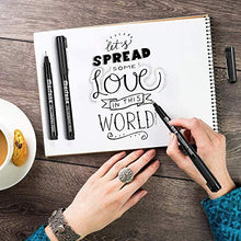 Load image into Gallery viewer, Morfone 10 Size Hand Lettering Pens Calligraphy Brush Pens Black Ink Markers Set Art Kit for Beginners, Hand Writing, Drawing, Sketching, Journaling, Illustrations