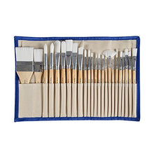 Load image into Gallery viewer, CONDA Paint Brushes Set of 24 Different Shapes Ergonomic Professional Wood Handles with Organizing Case for Acrylic Oil Watercolor, Rock Painting