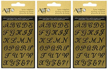 Load image into Gallery viewer, Momenta Art-C Brass Stencil 2.75"X5.5"-Script Alphabets