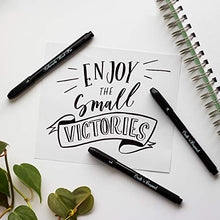 Load image into Gallery viewer, Calligraphy Pens Pack of 3 Small, Medium and Large for Hand Lettering, Art Drawing, Sketching, Scrapbooking - Beginner Kit with Fadeproof Black Ink