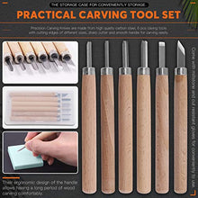 Load image into Gallery viewer, Rustark 19 Pieces Block Printing Starter Tool Kit with Whetstone, Stamp Block, Carving Tools, Tracing Papers,Pencil, Gloves,Eraser and Scrapper, Rubber Stamp Making Kit for Stamping and Printmaking