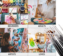 Load image into Gallery viewer, Xileyw Fine Enamel Detail Brushes Set - 9 Pieces Miniature Paint Brushes for Detailing Art Painting - Acrylic, Watercolor, Painting Models, Airplane Kits,Tempera, Face Painting, Nail Art Painting,