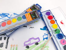 Load image into Gallery viewer, 36 Pack - Ashby for Kids - Watercolor Paint Set and Quality Wooden Brush - Extra Deep Paint Trays = 10X More Paint - 8 Vibrant Watercolors on Each Tray