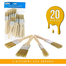 Load image into Gallery viewer, US Art Supply 20 Pack of Assorted Size Paint and Chip Paint Brushes for Paint, Stains, Varnishes, Glues, and Gesso