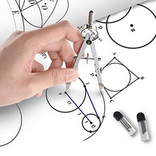 Load image into Gallery viewer, Protractor and Compass Set for Geometry Metal Drawing Compass Math Geometry Set for Students,Compass for Kids,Professional Drafting Tools Protractor Compass Geometry…