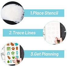 Load image into Gallery viewer, 24Pcs Journal Stencils for Journaling Plastic Planner Stencils Ultimate Productivity Stencil Set for Bullet Time Saving Scrapbook Stencils Notebook Diary Weekly Monthly Calendar Stencils DIY