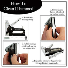 Load image into Gallery viewer, STAPLE GUN FOR UPHOLSTERY WITH STAPLE - 2400 STAPLES - STAPLE GUN FOR WOOD, UPHOLSTERY, FURNITURE, CABLES, CRAFTS AND CARPET - STAPLE GUN HEAVY DUTY - U-TYPE, T-TYPE, D-TYPE SHAPED STAPLES