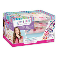 Load image into Gallery viewer, Make It Real - Ultimate Bead Studio. DIY Tween Girls Beaded Jewelry Making Kit. Arts and Crafts Kit Guides Kids to Design and Create Beautiful Bracelets, Necklaces, Rings and Headbands