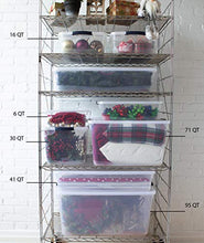 Load image into Gallery viewer, Rubbermaid Cleverstore Clear 95 QT Pack of 4 Stackable Large Storage Containers with Durable Latching Clear Lids