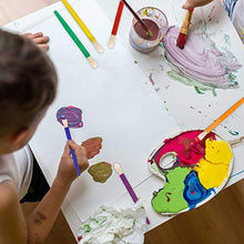 Load image into Gallery viewer, US Art Supply 10 Piece Large Round Chubby Hog Bristle Children's Tempera and Artist Paint Brushes