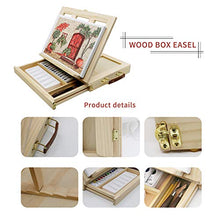 Load image into Gallery viewer, LUCYCAZ Tabletop Easel Painting Set, Adjustable Portable Desktop Wooden Drawing Easel with Storage Drawer, Acylic Paints, Brushes and Palettes for Adults Kids Artist Acrylic Tools Kit