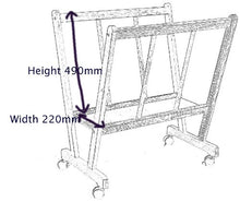 Load image into Gallery viewer, Cappelletto Allegra Wood Print Rack Premium Large Display, Storage Rack for Poster, Prints, Panels Art Shows - Natural