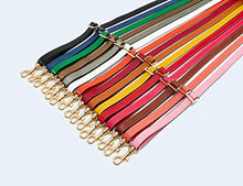 Load image into Gallery viewer, SeptCity Top Quality Grain Leather Adjustable Shoulder Straps -1.8 CM Width(20 Color) (Black#)