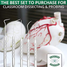 Load image into Gallery viewer, Scientific Labwares 5-Piece Stainless Steel Precision Probe, Pick and Hook Set: Dissection, Clay and Wax Modeling, Sewing, Precision Work and More!