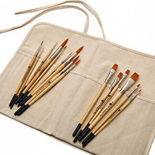 Load image into Gallery viewer, AIT Art Paint Brush Set - 15 Paint Brushes - Rounds, Flats - Handmade in USA for Trusted Performance with Oil, Acrylic, and Watercolor - Includes Canvas Brush Holder
