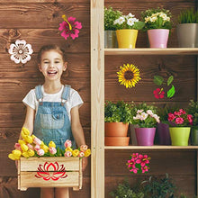 Load image into Gallery viewer, 16 Pieces Flower Stencil Rose Sunflower Stencil Spring Summer Stencil Template Bird Leaf Drawing Template Reusable Painting Stencil and Metal Open Ring for Painting on Wood Wall Decor (6.3 x 6.3 Inch)