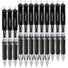 Load image into Gallery viewer, Tanmit Gel Pens Retractable Black Ink Rollerball Pens, Fine Point Ballpoint Writing Pen for Office - 0.5mm Tips with Comfort Grip (18-Pack)