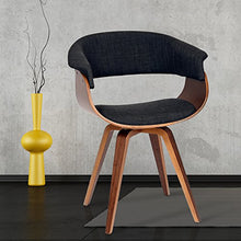 Load image into Gallery viewer, Armen Living Summer Chair in Charcoal Fabric and Walnut Wood Finish