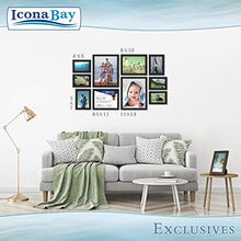 Load image into Gallery viewer, Icona Bay Combination Black Picture Frames Set - 10 PC (Five 4x6, Three 5x7, Two 8x10), Multi-Pack for Modern Wall Gallery, Exclusives Collection