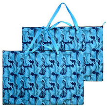 Load image into Gallery viewer, Large Size Art Portfolio Tote with Nylon Shoulder, 24"X 36" Student Art Work Portfolio Case, Drawing Painting Sketch Bag for Student Art Work Portfolio and Artist (2 Pack Camouflage Blue)