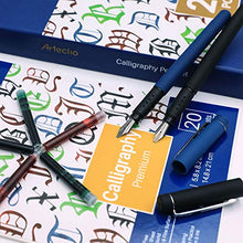 Load image into Gallery viewer, Artecho Calligraphy Pen 25pcs set, Includes Calligraphy Pens, Nibs, Ink Cartridges, Ink Pump and Calligraphy Pad, Suitable for hand lettering and calligraphy practice, Perfect Gift Set