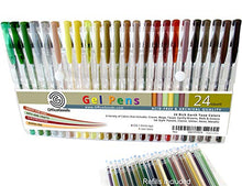 Load image into Gallery viewer, OfficeGoods Earth Tone Gel Pen Set - 24 Premium & Vivid Colors with a Full Set of Refills Included. Perfect for Nature Scenes, People & Animals - with More Ink.