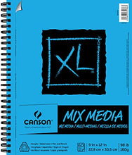 Load image into Gallery viewer, Canson 100510927 XL Series Mix Paper Pad, 98 Pound, 9 x 12 Inch, 60 Sheets, 1-Pack
