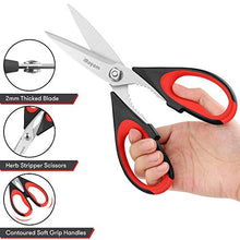 Load image into Gallery viewer, Kitchen Shears, iBayam 2-Pack Kitchen Scissors Heavy Duty Meat Scissors, Dishwasher Safe Cooking Scissors, Multipurpose Stainless Steel Sharp Utility Food Scissors for Chicken, Poultry, Fish, Herbs