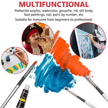 Load image into Gallery viewer, Artist Paint Brush Set of 24 - 23 Different Shapes + Mixing Knife with Organizing Case, Professional Painting Brushes Kit for Artist & Beginner, for Acrylics, Watercolor, Gouache, Oil, Pain by Number