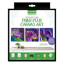 Load image into Gallery viewer, Crayola Siganture Paint-Pour Canvas Art Painting Kit, Marbleizing Mini Canvas, 29 Piece (Pack of 1)