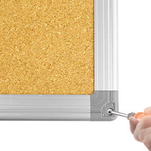 Load image into Gallery viewer, V VAB-PRO 36x48 inch Cork Bulletin Board with Installation Kit Incl. & Wall Mount; Aluminium Finish Frame, Natural; Sturdy Build for Classroom, Studio, Office, Memos- CYP1273648