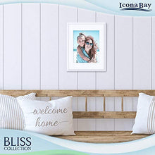 Load image into Gallery viewer, Icona Bay 11x14 White Picture Frame with Removable Mat for 8x10 Photo, Modern Style Wood Composite Frame, Wall Mount Only, Bliss Collection