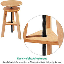 Load image into Gallery viewer, MEEDEN Wooded Drafting Stool with Adjustable Height,Artist Stool,Wood Bar Stool,Kitchen Stool,Perfect for Artists Studio,Home Use,Kitchen,Bars