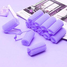 Load image into Gallery viewer, 36 Pieces Foam Sponge Hair Rollers - Soft Sleeping Hair Curlers Flexible Hair Styling Curlers Sponge Curlers for Hair Styling (Purple)