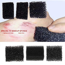 Load image into Gallery viewer, MEICOLY Stipple Sponge Halloween Makeup Xmas Blood Scar Stubble Wound Cosplay Art Shaping Special Effects,3pcs,Black