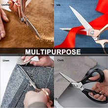Load image into Gallery viewer, SEBIDER Tailor Scissors Sewing Pinking Shears Fabric Sewing Scissors Set Dressmaker Zig Zag Shears Embroidery Scissors Thread Snips Measuring Tape, for Quilting Needlework Handicraft Scissors(5PCS)