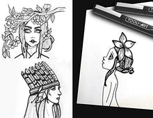 Load image into Gallery viewer, Micro-Line Pens With Case, Fineliner, Multiliner, Archival Ink, Artist Illustration, Architecture, Technical Drawing, Outlining, Scrapbooking, Manga, Writing, Rock Painting 14/Set Black